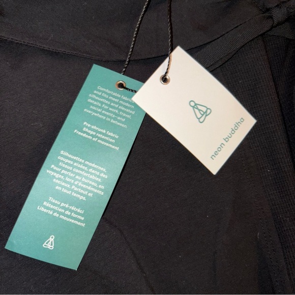 Neon Buddha Black Multi-Textured Cowl Neck Tunic with Functioning Pocket… - Picture 6 of 8